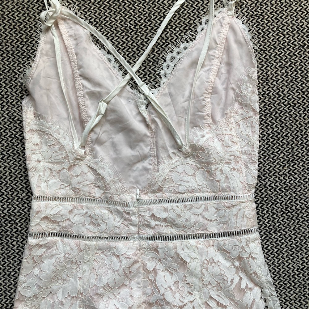 Lace flare jumpsuit